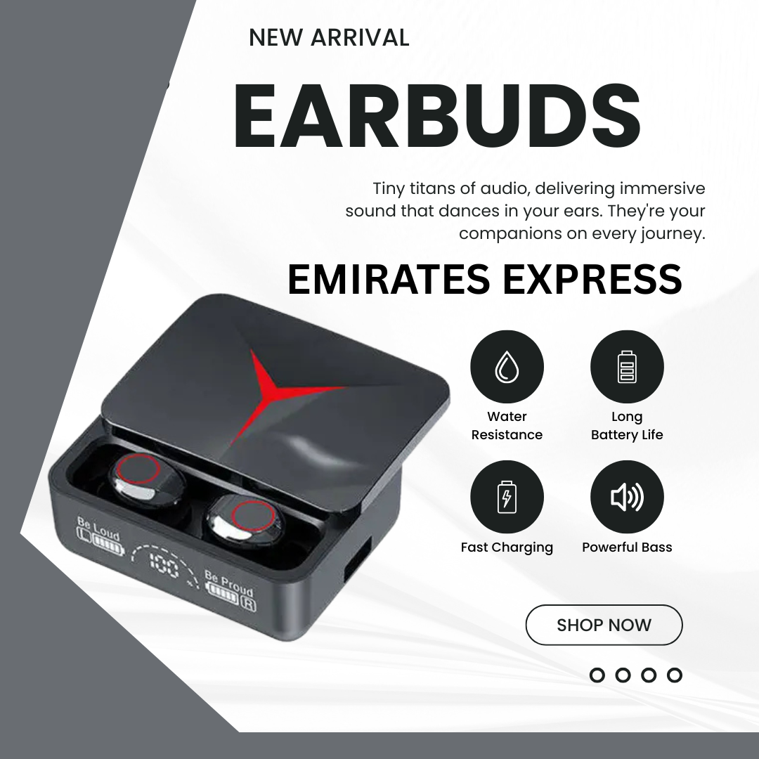 TWS M90 Wireless Gaming Earbuds Bluetooth 5.3 Sport Headphones with Mic for iPhone & Android